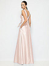 Alt View 3 Thumbnail - Blush Jewel-Neck V-Back Maxi Dress with Mini Sash