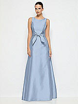 Alt View 1 Thumbnail - Cloudy Jewel-Neck V-Back Maxi Dress with Mini Sash