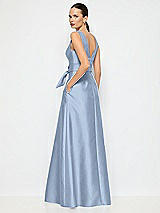Alt View 3 Thumbnail - Cloudy Jewel-Neck V-Back Maxi Dress with Mini Sash