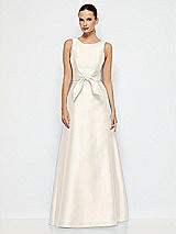 Alt View 1 Thumbnail - Ivory Jewel-Neck V-Back Maxi Dress with Mini Sash