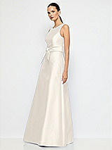 Alt View 2 Thumbnail - Ivory Jewel-Neck V-Back Maxi Dress with Mini Sash