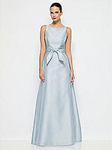 Alt View 1 Thumbnail - Mist Jewel-Neck V-Back Maxi Dress with Mini Sash