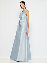 Alt View 2 Thumbnail - Mist Jewel-Neck V-Back Maxi Dress with Mini Sash