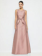 Alt View 1 Thumbnail - Neu Nude Jewel-Neck V-Back Maxi Dress with Mini Sash