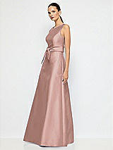 Alt View 2 Thumbnail - Neu Nude Jewel-Neck V-Back Maxi Dress with Mini Sash