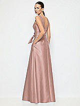 Alt View 3 Thumbnail - Neu Nude Jewel-Neck V-Back Maxi Dress with Mini Sash