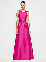 Alt View 1 Thumbnail - Think Pink Jewel-Neck V-Back Maxi Dress with Mini Sash
