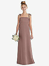 Front View Thumbnail - Sienna Tie Shoulder Empire Waist Junior Bridesmaid Dress