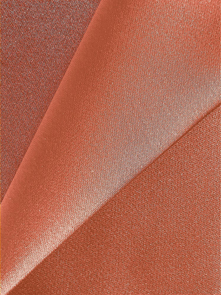 Front View - Terracotta Copper Whisper Satin by the Yard