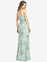 Rear View Thumbnail - Mint Green Floral Bella Bridesmaids Dress BB139