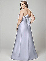 Alt View 3 Thumbnail - Silver Dove Strapless A-line Satin Gown with Modern Bow Detail