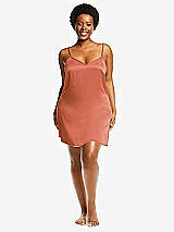 Alt View 1 Thumbnail - Terracotta Copper Short Whisper Satin Slip
