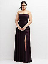 Alt View 4 Thumbnail - Deep Plum Chiffon Convertible Maxi Dress with Multi-Way Tie Straps
