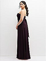 Alt View 5 Thumbnail - Deep Plum Chiffon Convertible Maxi Dress with Multi-Way Tie Straps