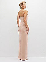 Rear View Thumbnail - Cameo Sleek One-Shoulder Crepe Column Dress with Cut-Away Slit