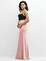 Side View Thumbnail - Black Crepe Mix-and-Match Midriff Corset Top 