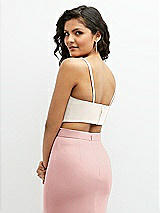 Rear View Thumbnail - Ivory Crepe Mix-and-Match Midriff Corset Top 
