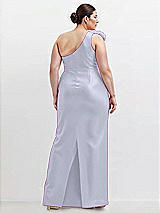 Alt View 2 Thumbnail - Silver Dove Oversized Flower One-Shoulder Satin Column Dress