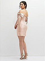 Alt View 4 Thumbnail - Cameo Satin Off-the-Shoulder Bow Corset Fit and Flare Mini Dress