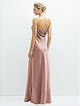 Rear View Thumbnail - Neu Nude Strapless Maxi Bias Column Dress with Peek-a-Boo Corset Back