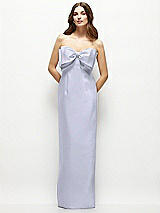 Alt View 2 Thumbnail - Silver Dove Strapless Satin Column Maxi Dress with Oversized Handcrafted Bow