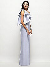 Side View Thumbnail - Silver Dove Oversized Bow One-Shoulder Satin Column Maxi Dress