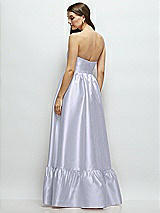 Rear View Thumbnail - Silver Dove Strapless Cat-Eye Boned Bodice Maxi Dress with Ruffle Hem