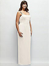 Alt View 2 Thumbnail - Ivory Corset Midriff Crepe Column Maxi Dress