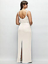 Alt View 3 Thumbnail - Ivory Corset Midriff Crepe Column Maxi Dress