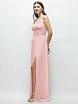 Side View Thumbnail - Rose Square Neck Chiffon Maxi Dress with Circle Skirt