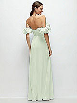Alt View 3 Thumbnail - Mint Green Dramatic Ruffle Edge Strap Chiffon Maxi Dress