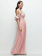 Alt View 2 Thumbnail - Rose Dramatic Ruffle Edge Strap Chiffon Maxi Dress
