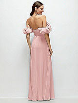 Alt View 3 Thumbnail - Rose Dramatic Ruffle Edge Strap Chiffon Maxi Dress
