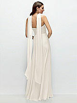 Rear View Thumbnail - Ivory Skinny Chiffon Scarf
