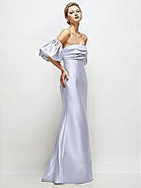 Side View Thumbnail - Silver Dove Off-the-Shoulder Puff Sleeve Satin Maxi Dress with Flared Skirt