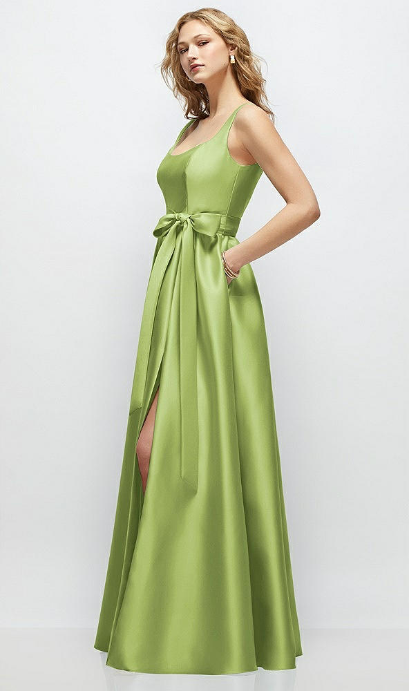 Front View - Mojito Scoop-Neck Tank Bodice Maxi Dress with Full Skirt