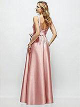 Rear View Thumbnail - Rose Scoop-Neck Tank Bodice Maxi Dress with Full Skirt