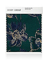 Front View Thumbnail - Evergreen Floral Oscar Metallic Floral Jacquard Swatches