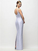 Rear View Thumbnail - Silver Dove Scoop Neck Satin Column Maxi Dress