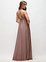Side View Thumbnail - Sienna Empire Waist Chiffon Halter Maxi Dress with Convertible Spaghetti Straps