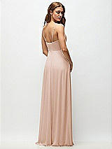 Rear View Thumbnail - Cameo Wrap Bodice Chiffon Maxi Dress with Adjustable Spaghetti Straps