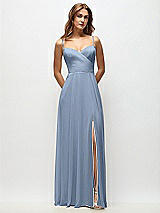 Front View Thumbnail - Cloudy Wrap Bodice Chiffon Maxi Dress with Adjustable Spaghetti Straps