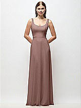 Front View Thumbnail - Sienna Scoop Neck Tank Strap Chiffon Maxi Dress