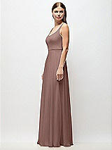 Side View Thumbnail - Sienna Scoop Neck Tank Strap Chiffon Maxi Dress