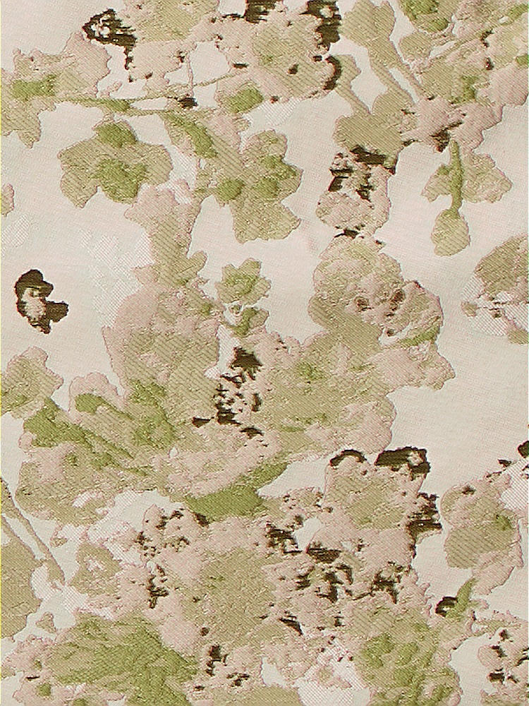 Front View - Peridot Blush Abstract Floral Jacquard Fabric by the Yard
