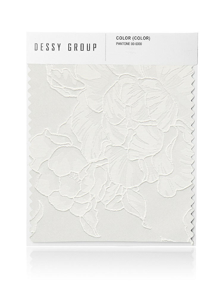 Front View - Off White Embossed Floral Jacquard Swatches