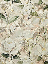 Front View Thumbnail - Plumeria Floral Print Metallic Organza Jacquard Fabric by the Yard
