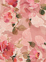 Front View Thumbnail - Guava Floral Print Organza Jacquard Fabric by the Yard