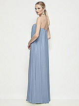 Rear View Thumbnail - Cloudy Strapless Shirred Chiffon Trapeze Maxi Dress