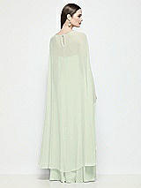 Rear View Thumbnail - Mint Green High-Low Sheer Chiffon Cape